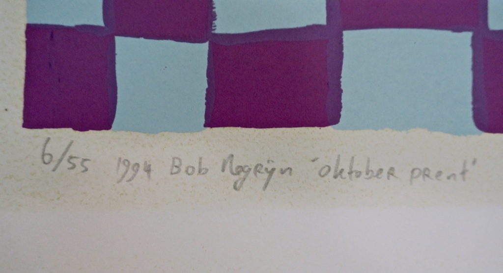 Lot met 6 werken van: Bob Negryn, Zeefdruk, Oktober prent kopen? Bied vanaf 1!