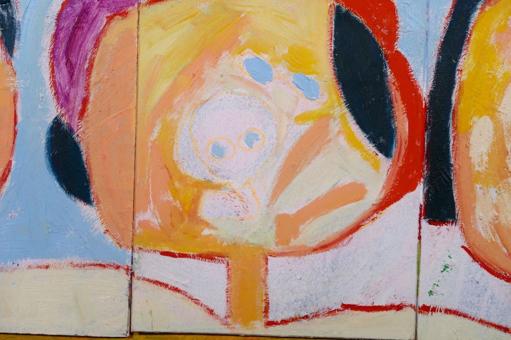 Meertje Kaal: Olieverf op karton, Le jeunes filles en.. - Ingelijst (Groot) kopen? Bied vanaf 1!