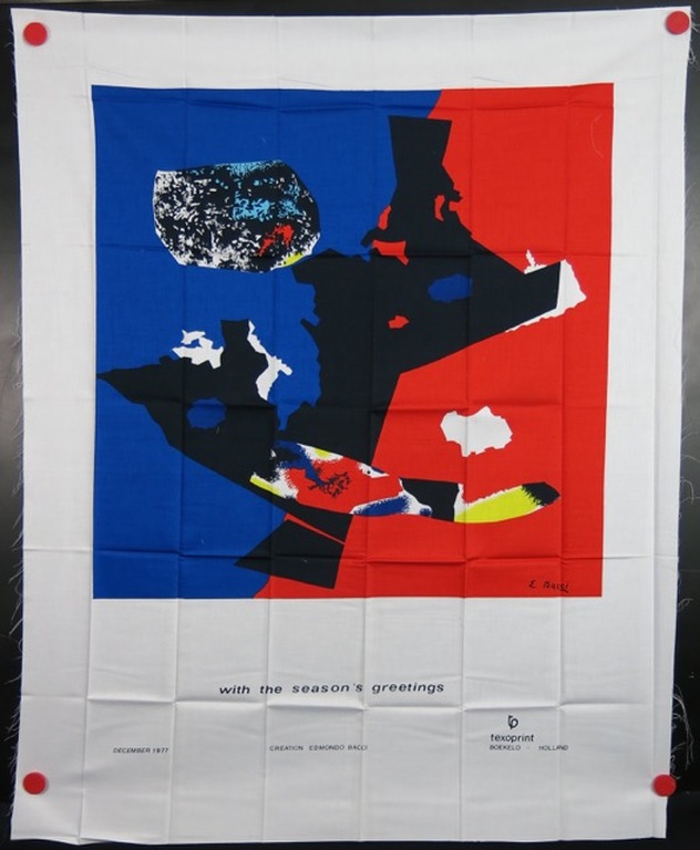 Edmondo Bacci: Zeefdruk op katoenzijde, With the Season's Greetings kopen? Bied vanaf 1!