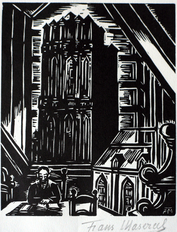 FRANS MASEREEL - mooie houtdruk (GESIGNEERD) verkocht voor € 100!