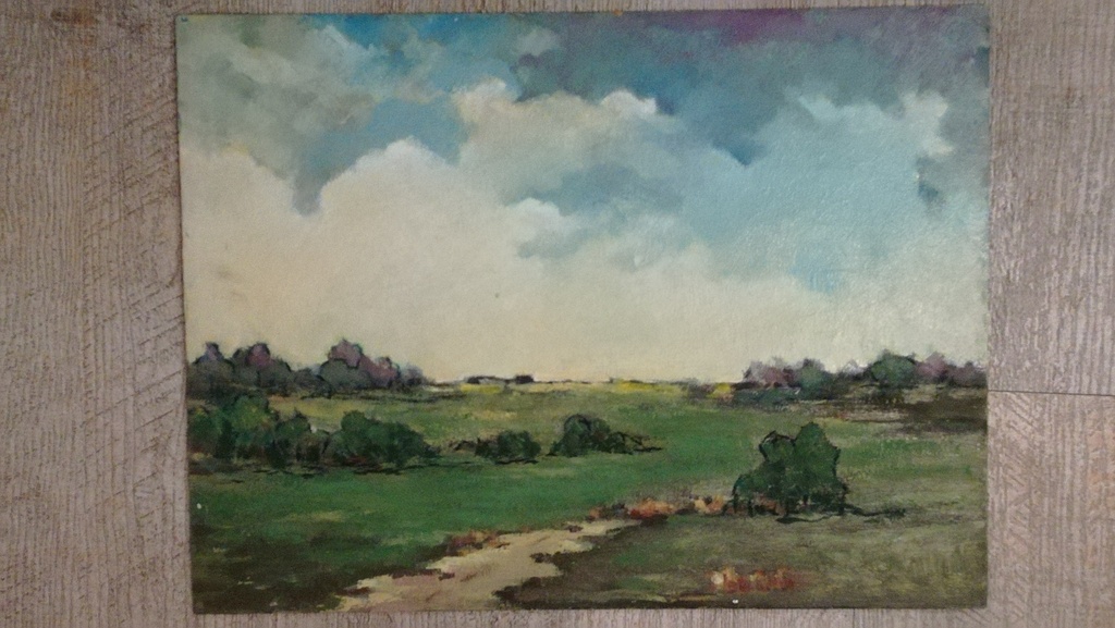 Onbekend kunstenaar, Olieverf op paneel, Landschap kopen? Bied vanaf 1!