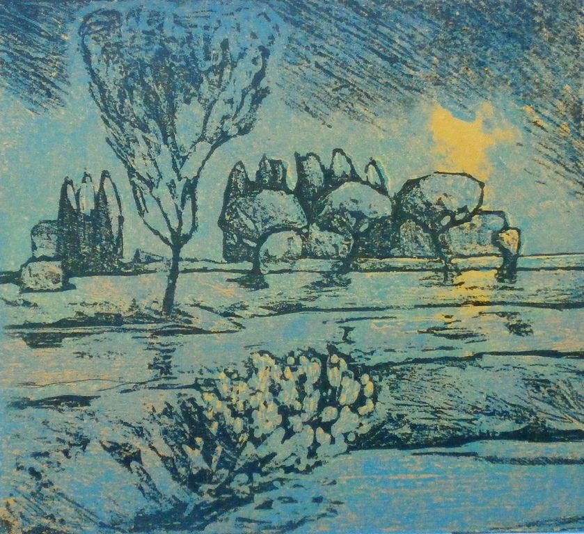 Elmar Gille - ets: november - 1995 verkocht voor € 69!