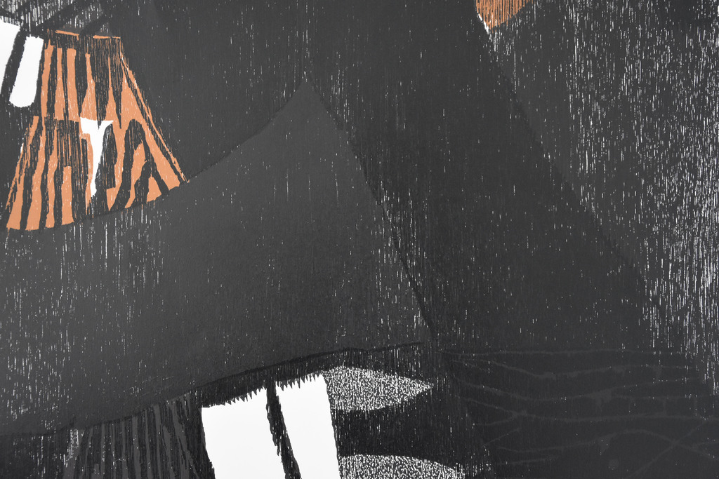 Guillaume Le Roy # COMPOSITIE # extreem groot formaat houtsnede, 1976, mint- kopen? Bied vanaf 150!