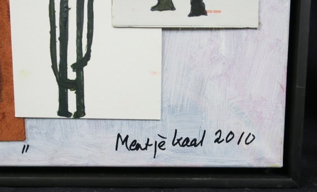 Meertje Kaal: Gemengde techniek op doek, Naar een Etruskische jong.. - Ingelijst kopen? Bied vanaf 35!