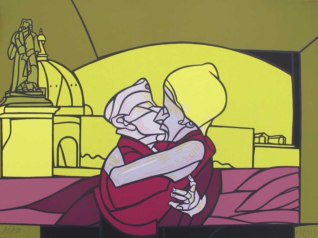 "Il Bacio" - kleurenlithografie  verkocht voor € 75!