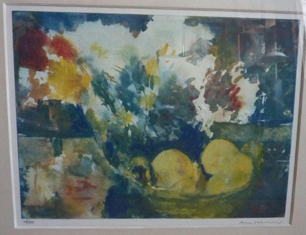 KEES VERWEY: ets / aquatint, Stilleven  1983 verkocht voor € 130!