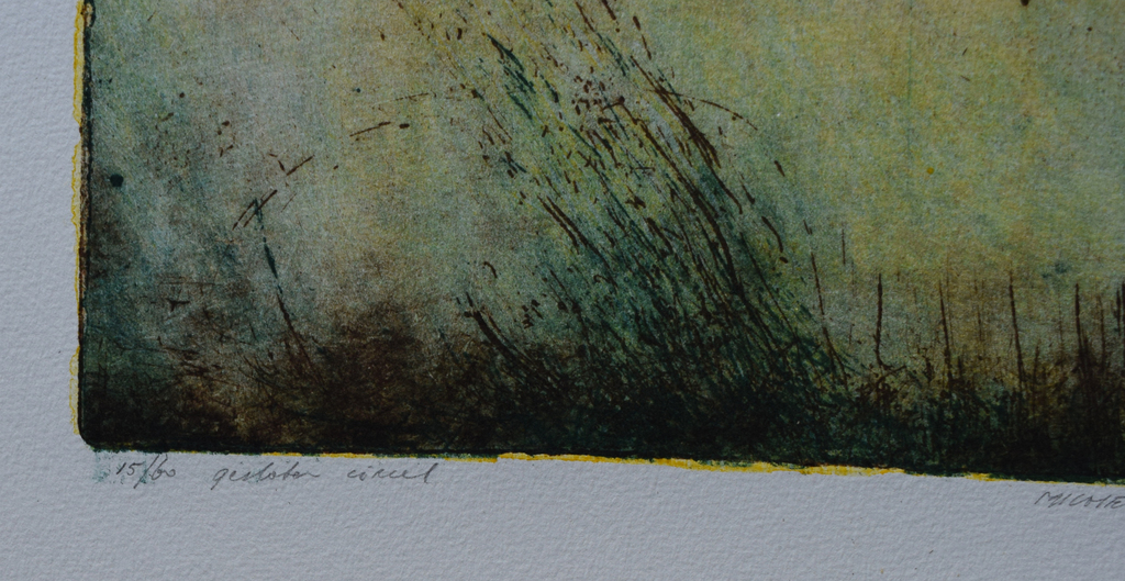 Michel F. van Overbeeke, ets, # GESLOTEN CIRKEL # 1979, mint- kopen? Bied vanaf 85!