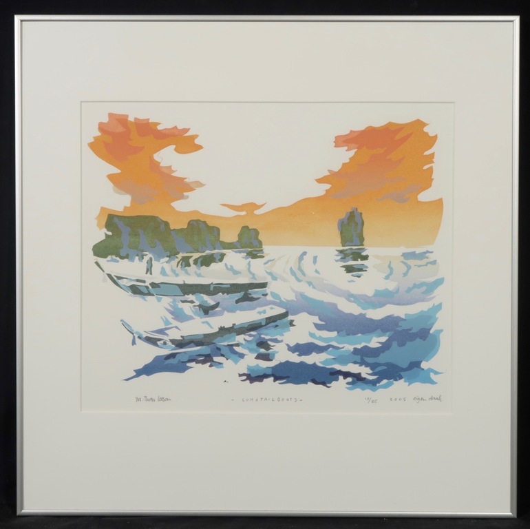 Mark Thorn Leeson: Litho, Longtailboats - Ingelijst kopen? Bied vanaf 1!