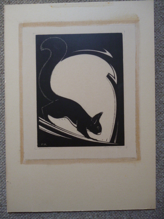 Cornelis Adrianus Koeman - houtsnede - Eekhoorn kopen? Bied vanaf 40!