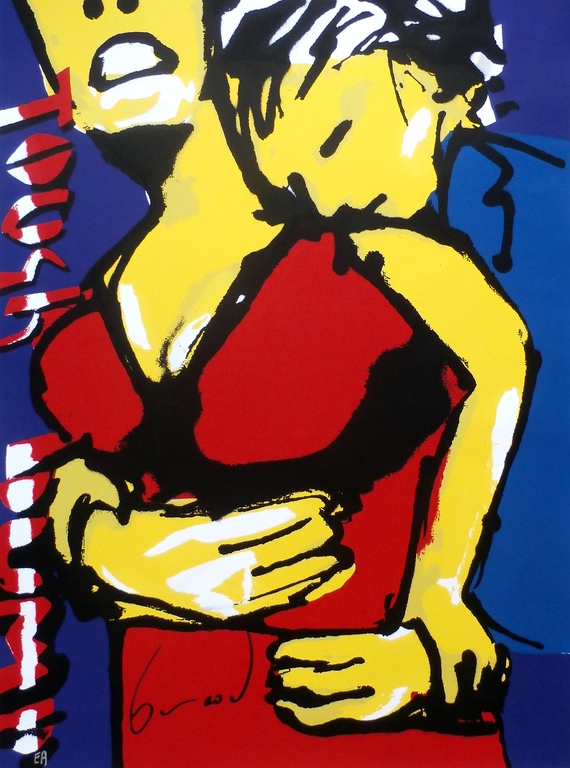 Herman Brood - grote zeefdruk: Tough Bump verkocht voor € 439!