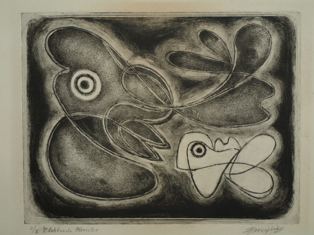 Ets en aquatint – ’t Lokkende monster – Gesigneerd – oplage 8 ex. kopen? Bied vanaf 1!