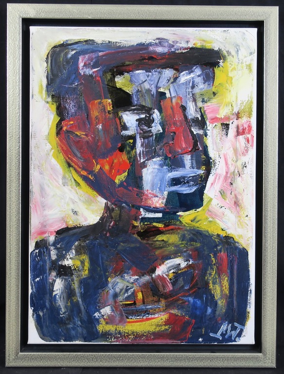 Martin van Wordragen: Olieverf op doek, Boerenzoon - Ingelijst verkocht voor € 500!