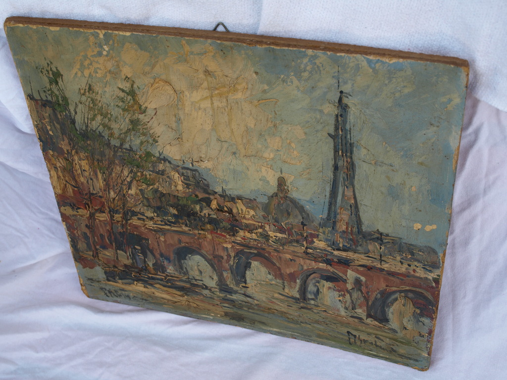 Onduidelijke signatuur : Olieverf op paneel – Paris / Parijs - 39,5 x 44 cm kopen? Bied vanaf 1!
