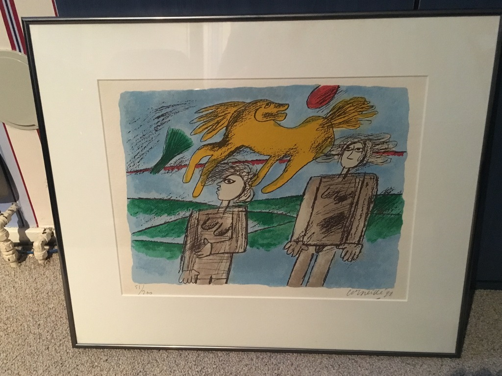 Corneille, zeefdruk, Promenade verkocht voor € 150!