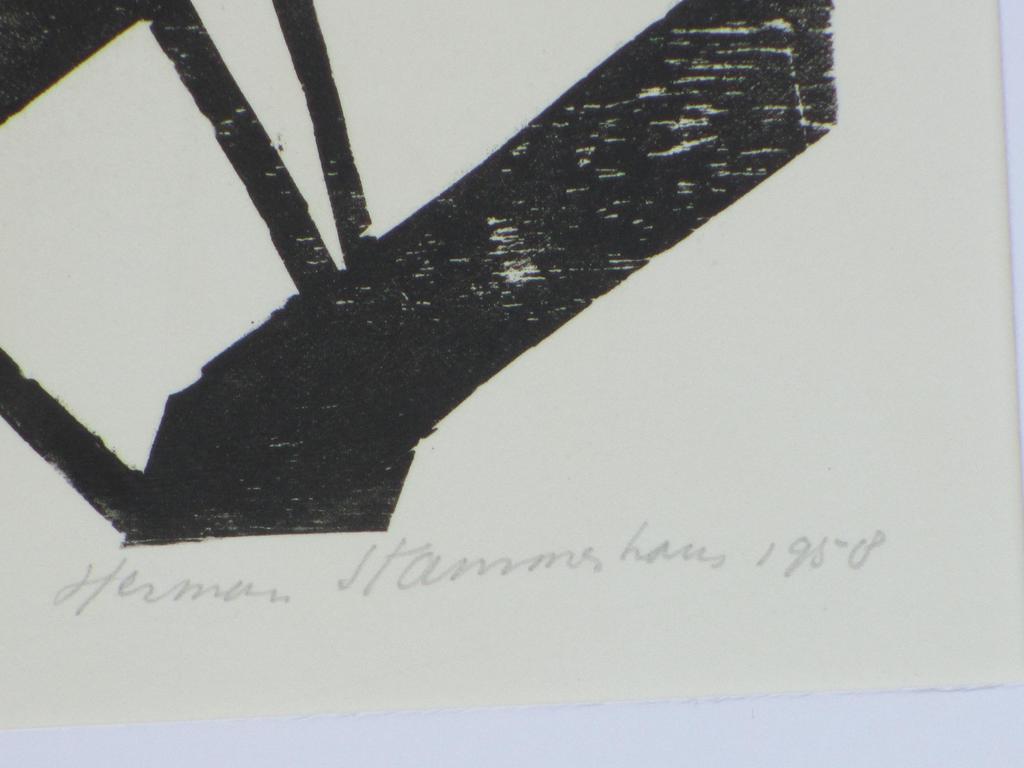 Herman Stammeshaus, Vliegers, Houtsnede 1958 kopen? Bied vanaf 50!