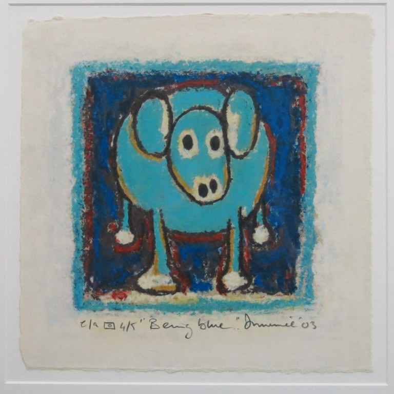 Hans Innemee: Litho, Being blue - Ingelijst kopen? Bied vanaf 50!