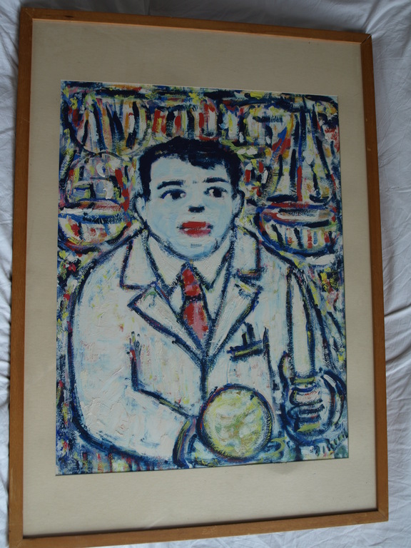 AcheterJaap van Praag (1898-1969): olieverf, Kaasboertje – gesigneerd & ingelijst –1958? Enchérissez de 295!