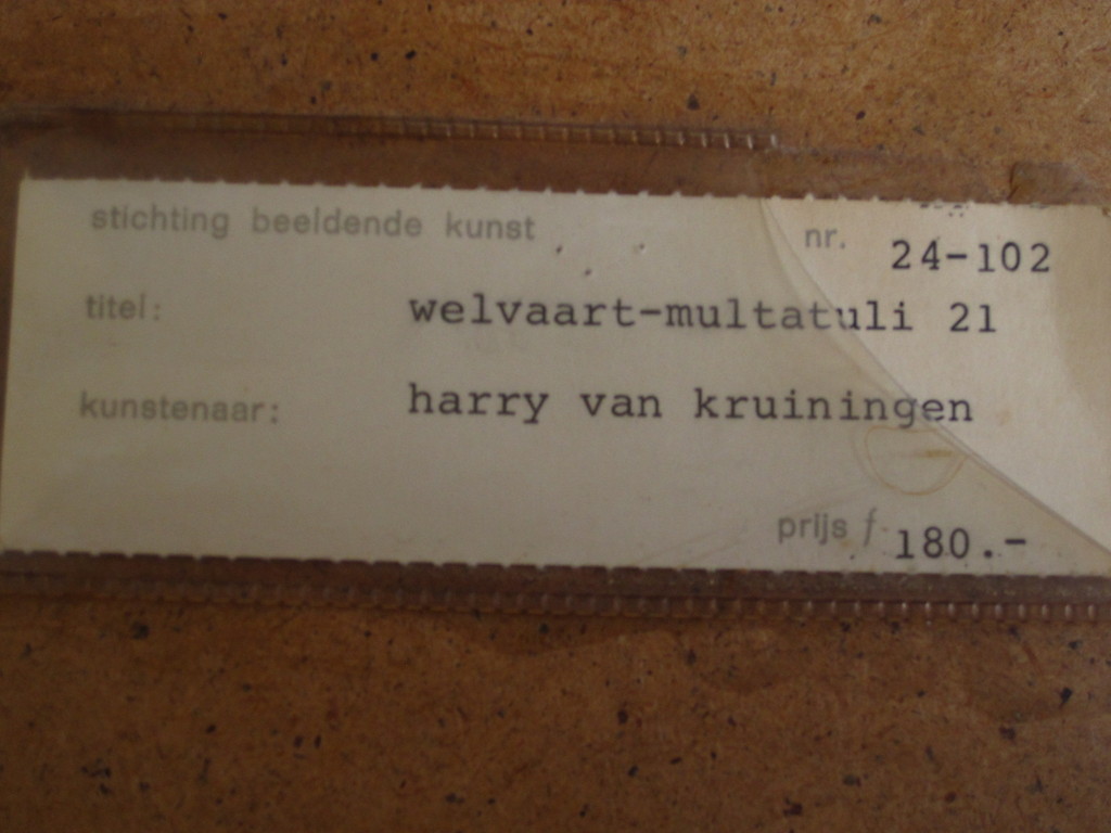 Zeldzame grote 1973 Multatuli Ets "Welvaart" door Harry v Kruiningen 1906-1996 kopen? Bied vanaf 1!