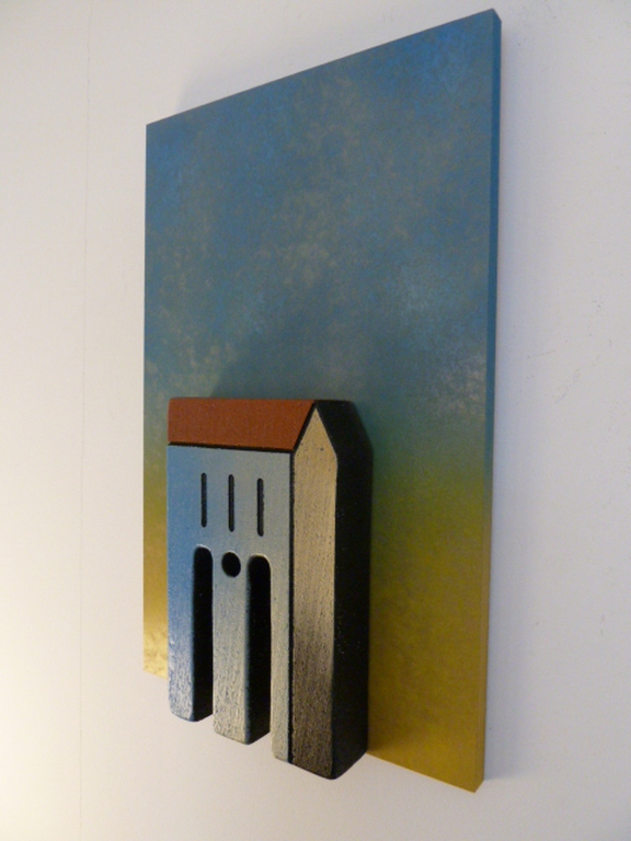 Kunstenaar onbekend - Stenen relief op paneel - Mediterraans aanzicht kopen? Bied vanaf 1!