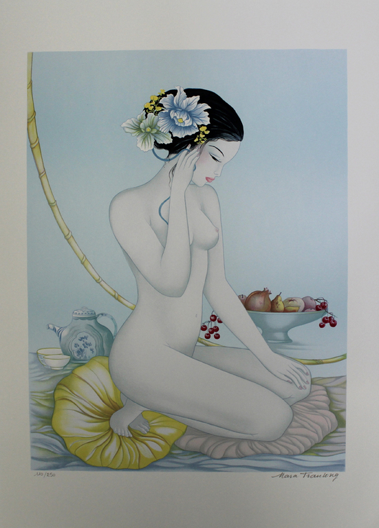 Mara Tran Long - Originele handgesigneerde kleuren litho  kopen? Bied vanaf 30!