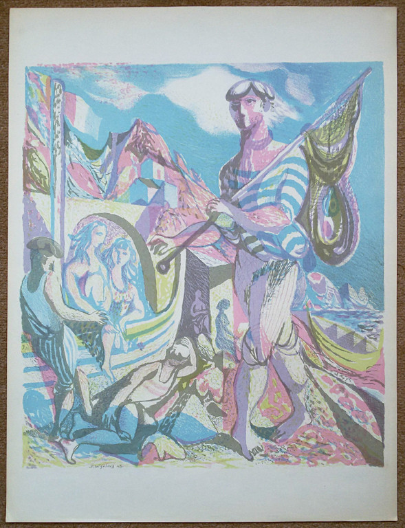 Nicolaas Wijnberg - Zuid-Franse visser, litho kopen? Bied vanaf 1!