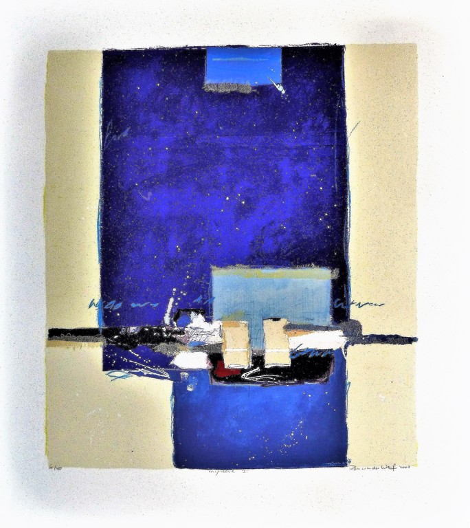 Ron v/d Werf,zeefdruk op papier met zwelinkt,Mysterie 1,Handgesigneerd verkocht voor € 50!