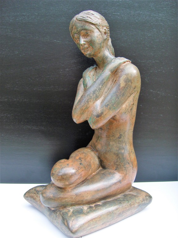 Pierre Chenet - Pierre CHENET: Zittend naakt in brons verkocht voor € 290!