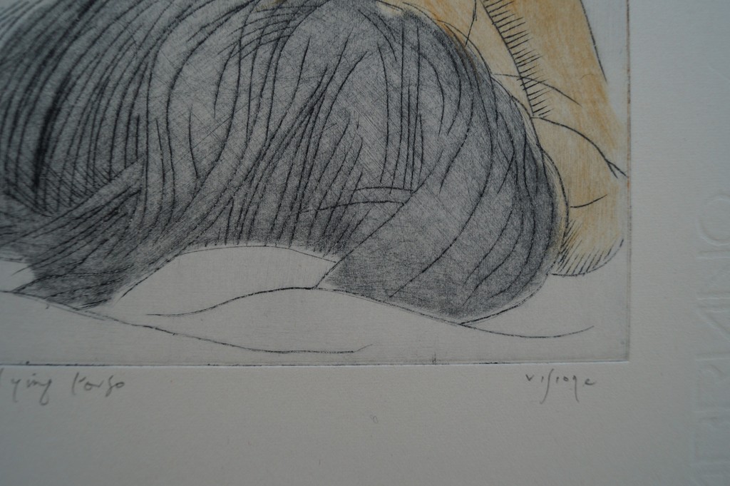 Mark Visione - gesigneerde ets - Lying Torso - 15 ex. kopen? Bied vanaf 1!