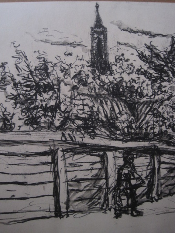 Sepiatekening "Bij Broek in Waterland" Neo expressionist Rudi Bierman 1921-1972  kopen? Bied vanaf 1!