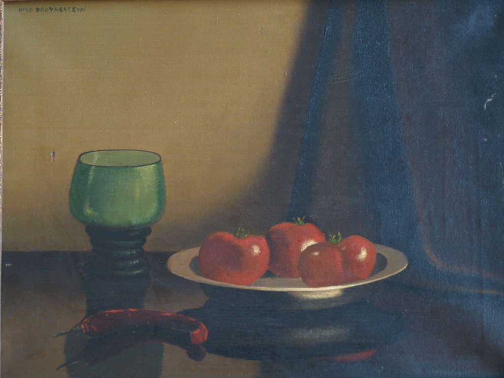 Nico Bruynesteyn : Olieverf op doek – Stilleven met tomaten – ingelijst  kopen? Bied vanaf 1!