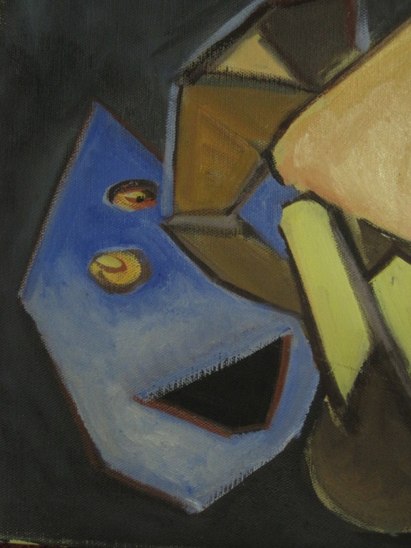 Quintus Jan Telting de "Surinaamse Picasso" groot olieverf OPUS1866 gesigneerd  kopen? Bied vanaf 1!