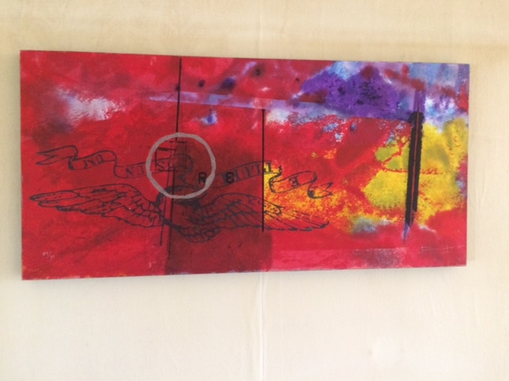 Piotr Konkel Fraaie zeefdruk op paneel ZT R8 kopen? Bied vanaf 79!