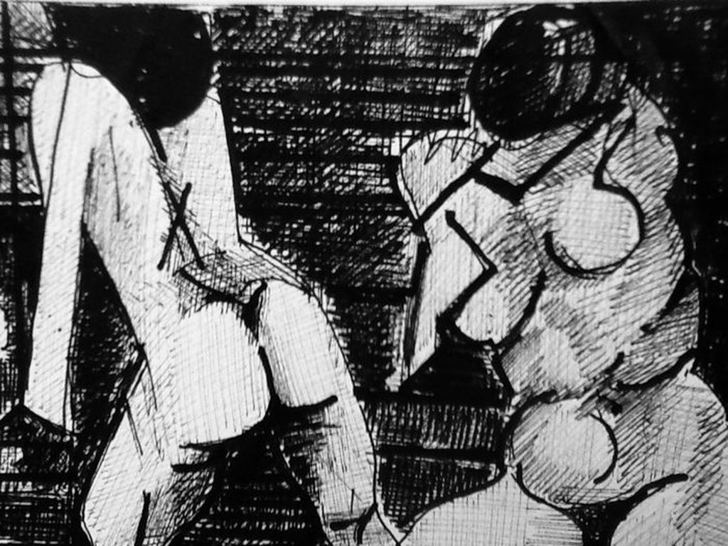 Bart de Graaf,unieke originele pentekening oostindische inkt,gesigneerd, 1983 kopen? Bied vanaf 35!