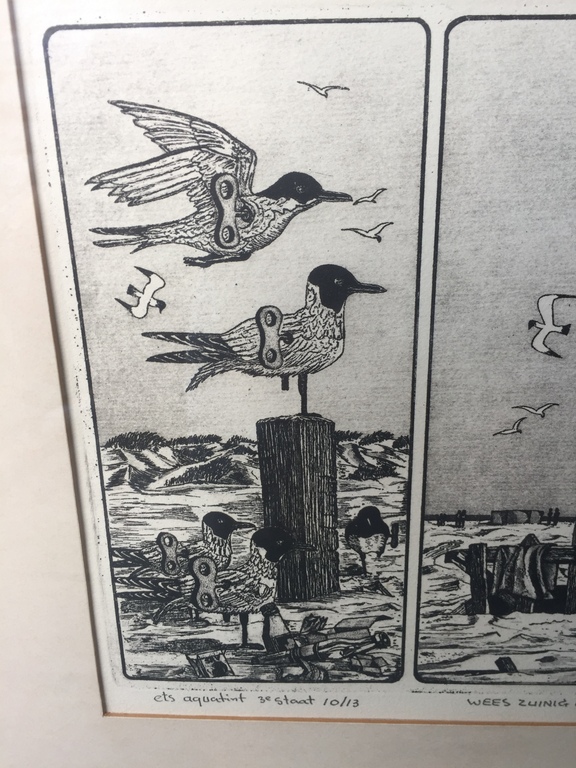 Gerrit Jan Groote Willink - Lijnets 1/5-13 1977 - Hollandslandschap kopen? Bied vanaf 1!