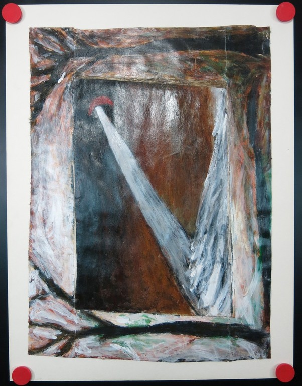 Ronald Ruseler: Acryl op papier, Koude aarde kopen? Bied vanaf 1!