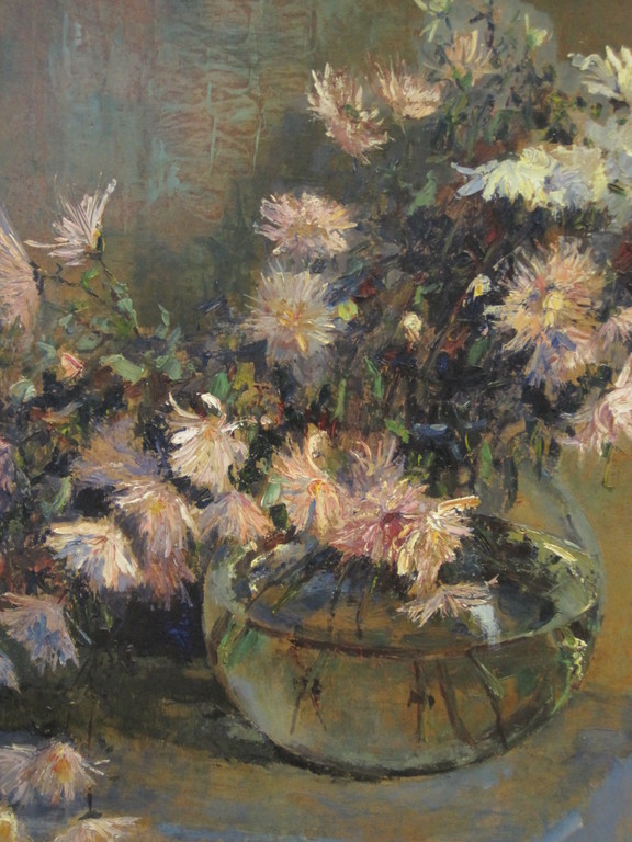 Frans Berntsen 1903-1980 GROOT! olieverf stilleven "Chrysanten" ca.1935/1940 kopen? Bied vanaf 1!