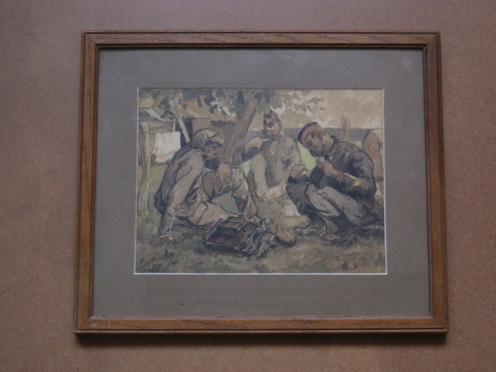 antieke aquarel "mobilisatie Nederlandse leger" onduidelijk gesigneerd 1914 kopen? Bied vanaf 1!