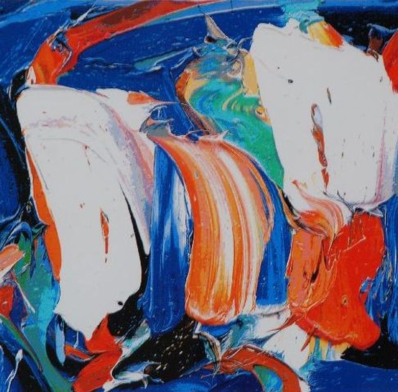 JAS. Kleurrijke Zeefdruk. Orange Favorite. Handgesigneerd. 1999. kopen? Bied vanaf 40!