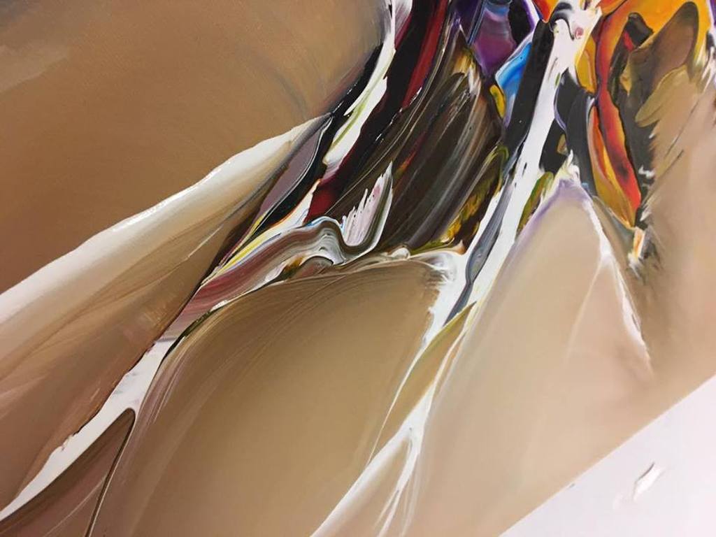 Gena - Abstract. Acrylverf op doek - 2017 - Gesigneerd. kopen? Bied vanaf 150!