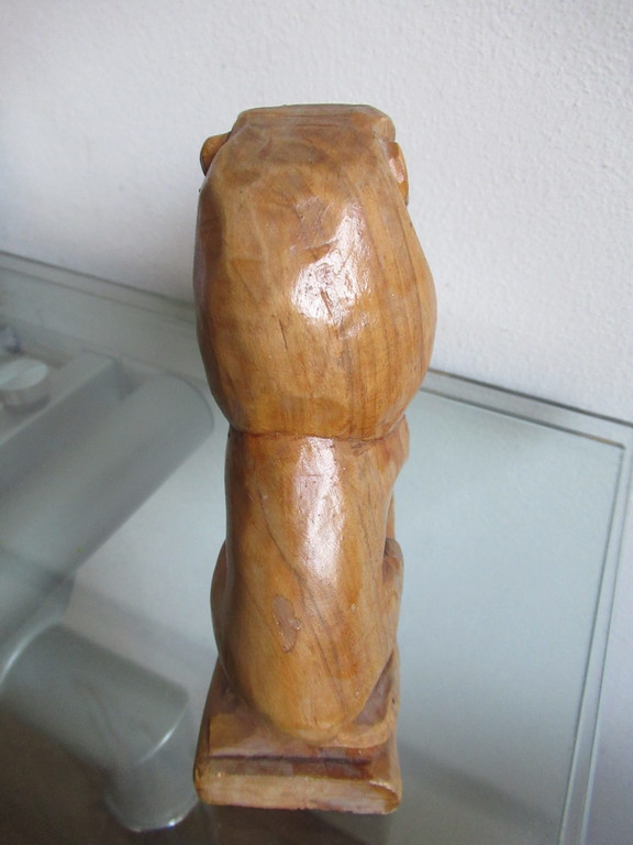 Onbekende kunstenaar: houtsnijwerk, twee leeuwen kopen? Bied vanaf 1!