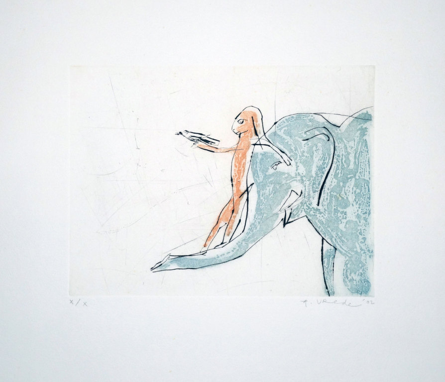 Map met onder andere één ets van Anton Vrede. verkocht voor € 95!