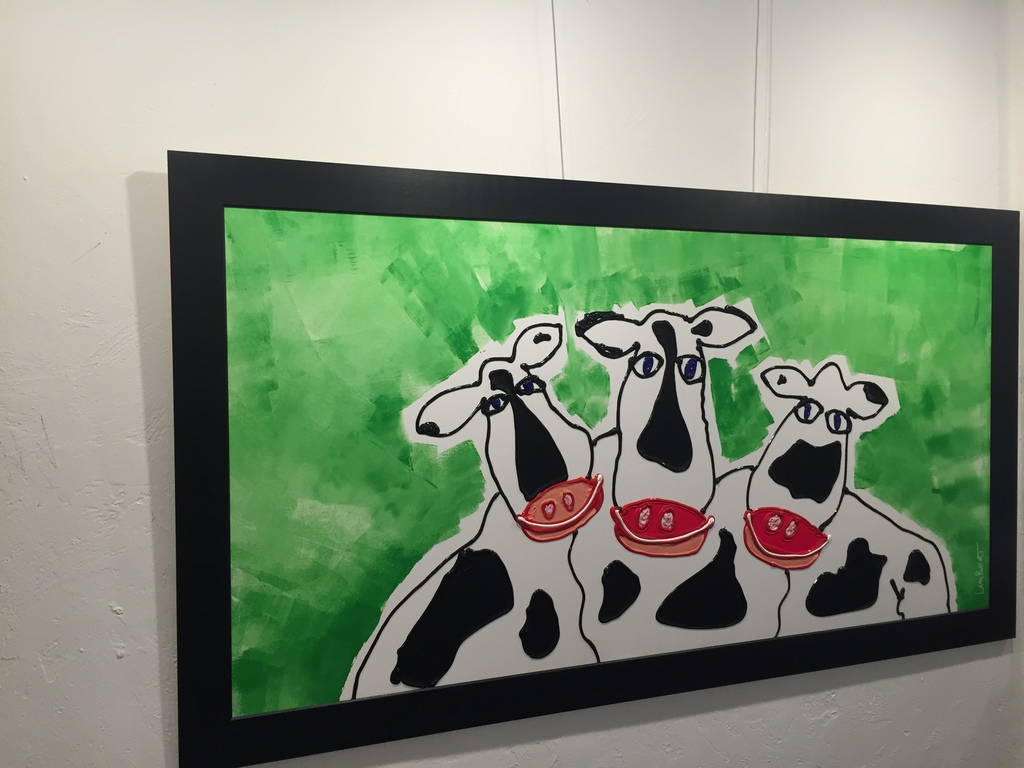 LamBert gemengde technieken op board  De Koeien kopen? Bied vanaf 650!