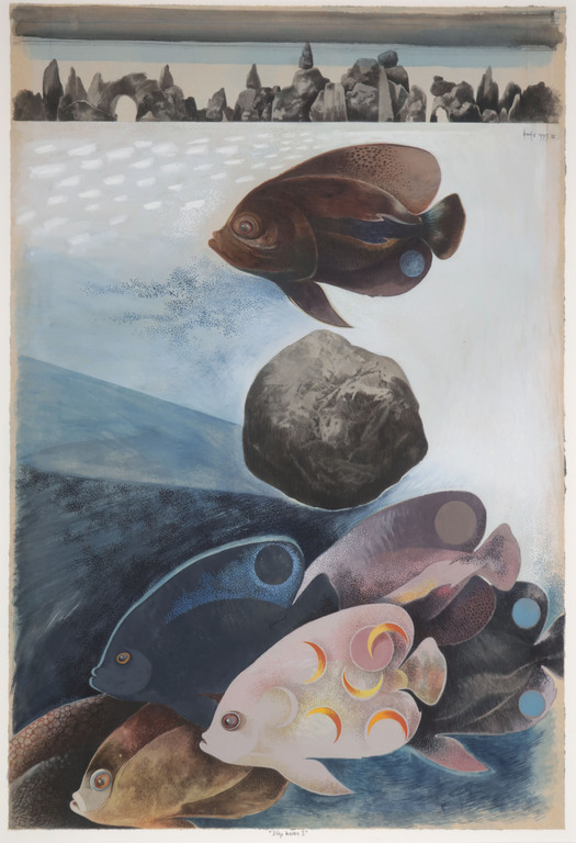 Haye Gemser: Gouache, Diep water 3 verkocht voor € 35!