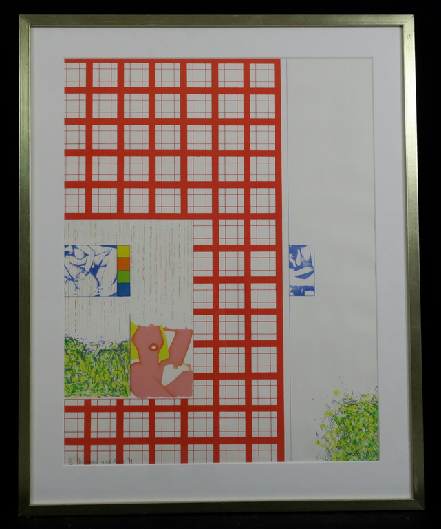 Herman Geerdink: Litho, Hommage aan J. Hanlo - Ingelijst kopen? Bied vanaf 20!