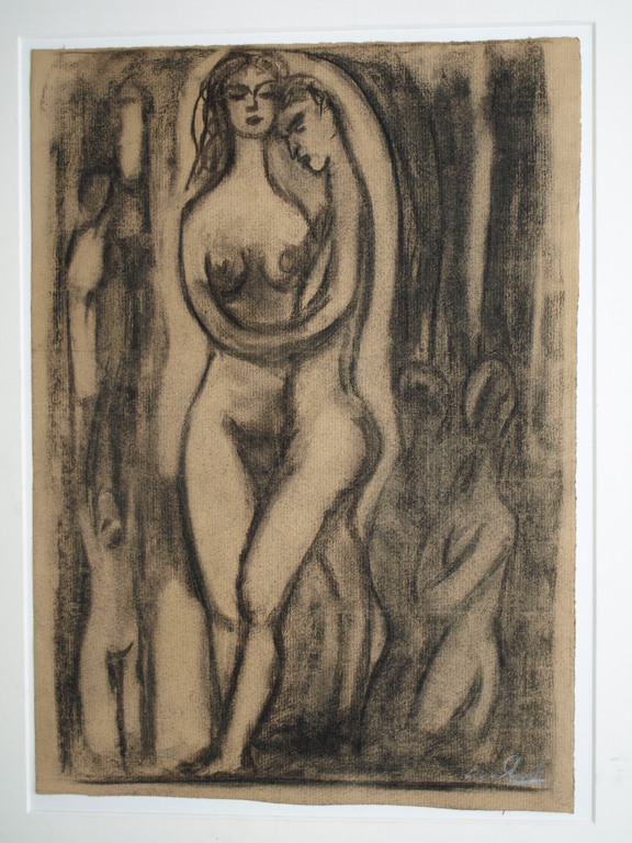 Carla van Slooten (1960) – Houtskooltekening – Naakt – Gesigneerd - ca 1980 kopen? Bied vanaf 1!