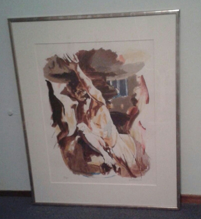 Lou Thissen: Zeefdruk, Zonder Titel - Ingelijst kopen? Bied vanaf 10!