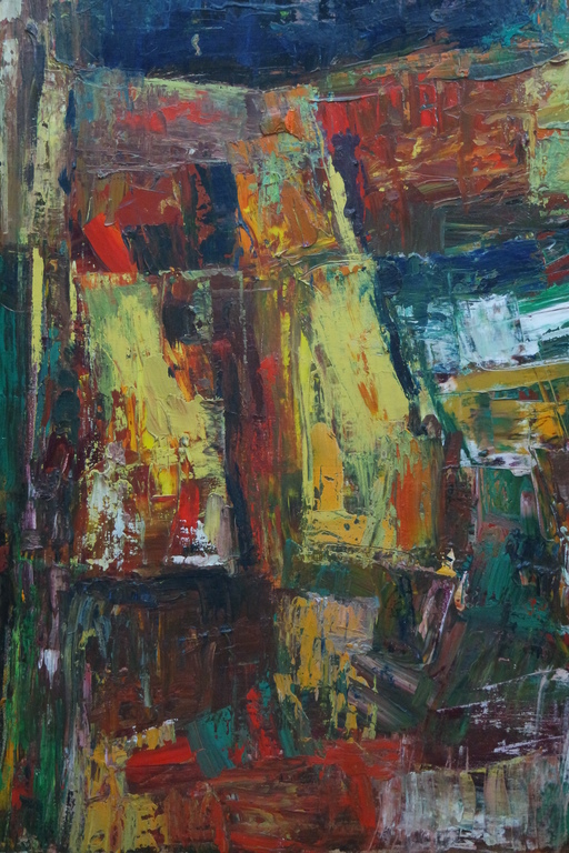 Piet MIDDELHOEK (Brielle 1930-2004) - olieverf op doek - abstracte compositie II kopen? Bied vanaf 170!