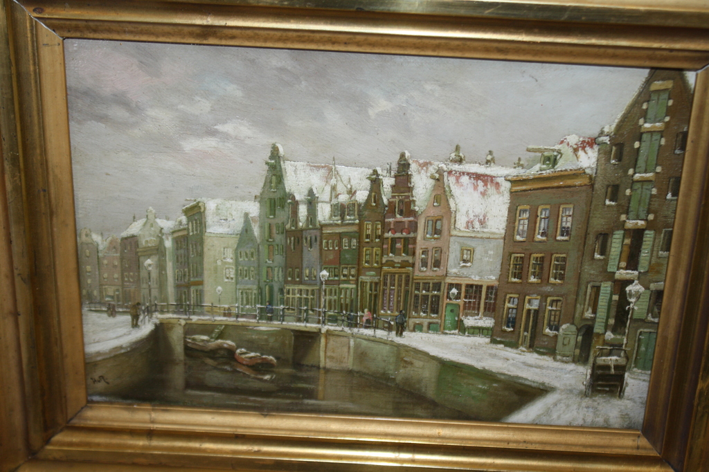 AMSTERDAM IN DE WINTER 1888 door HENDRIK van RINKHUYZEN 1868-1922 kopen? Bied vanaf 550!