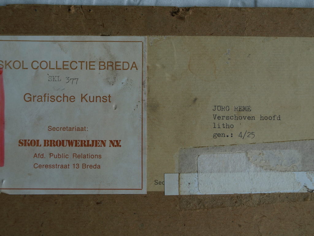 Jörg Remé (1941-) : Litho, Verschoven hoofd – gesigneerd – 1971 – 4/25 kopen? Bied vanaf 1!