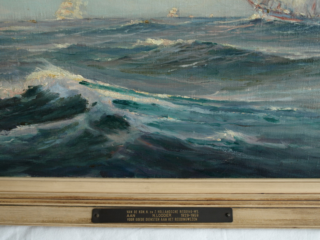 Onduidelijke signatuur : Olieverf op doek – Oceaan race – Ingelijst –1936        kopen? Bied vanaf 200!